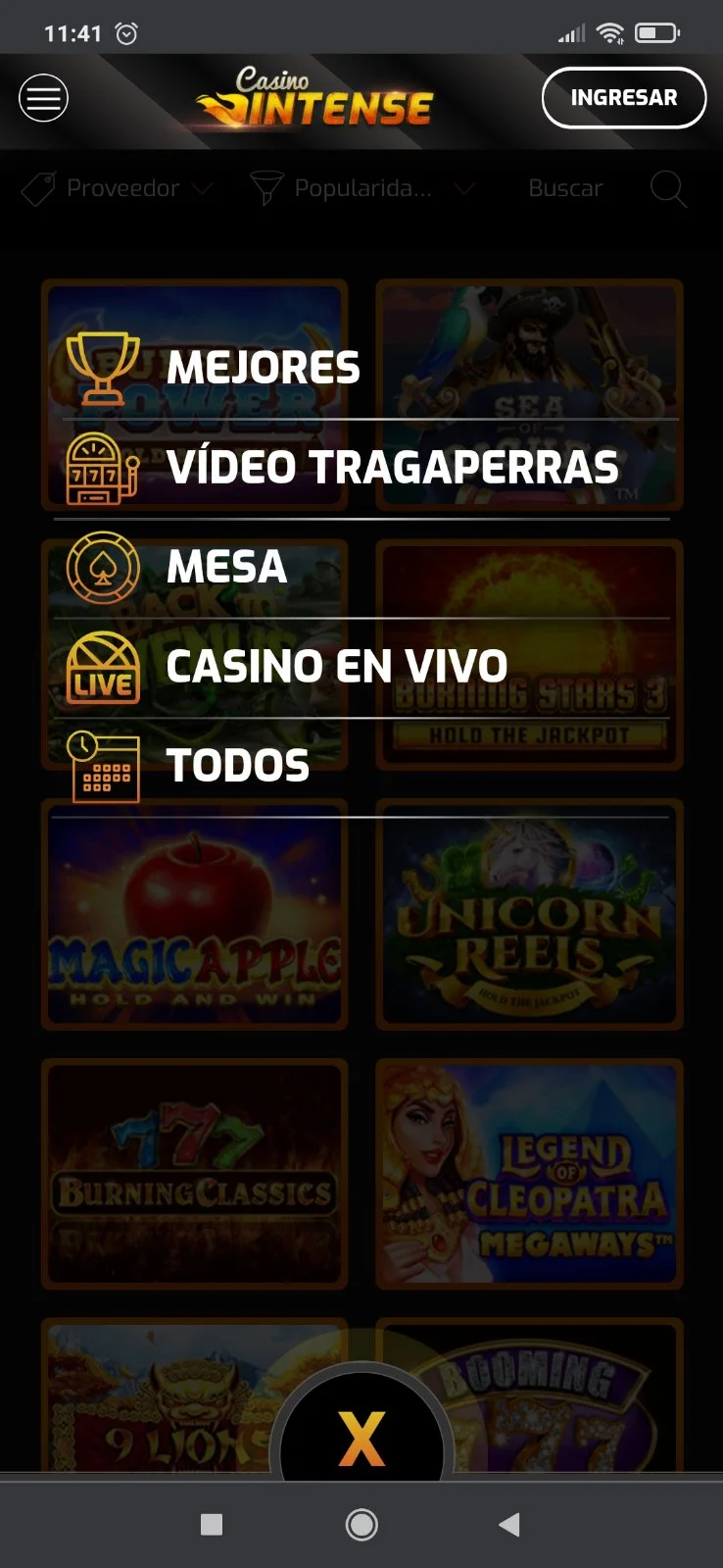 Casino Intense Móvil
