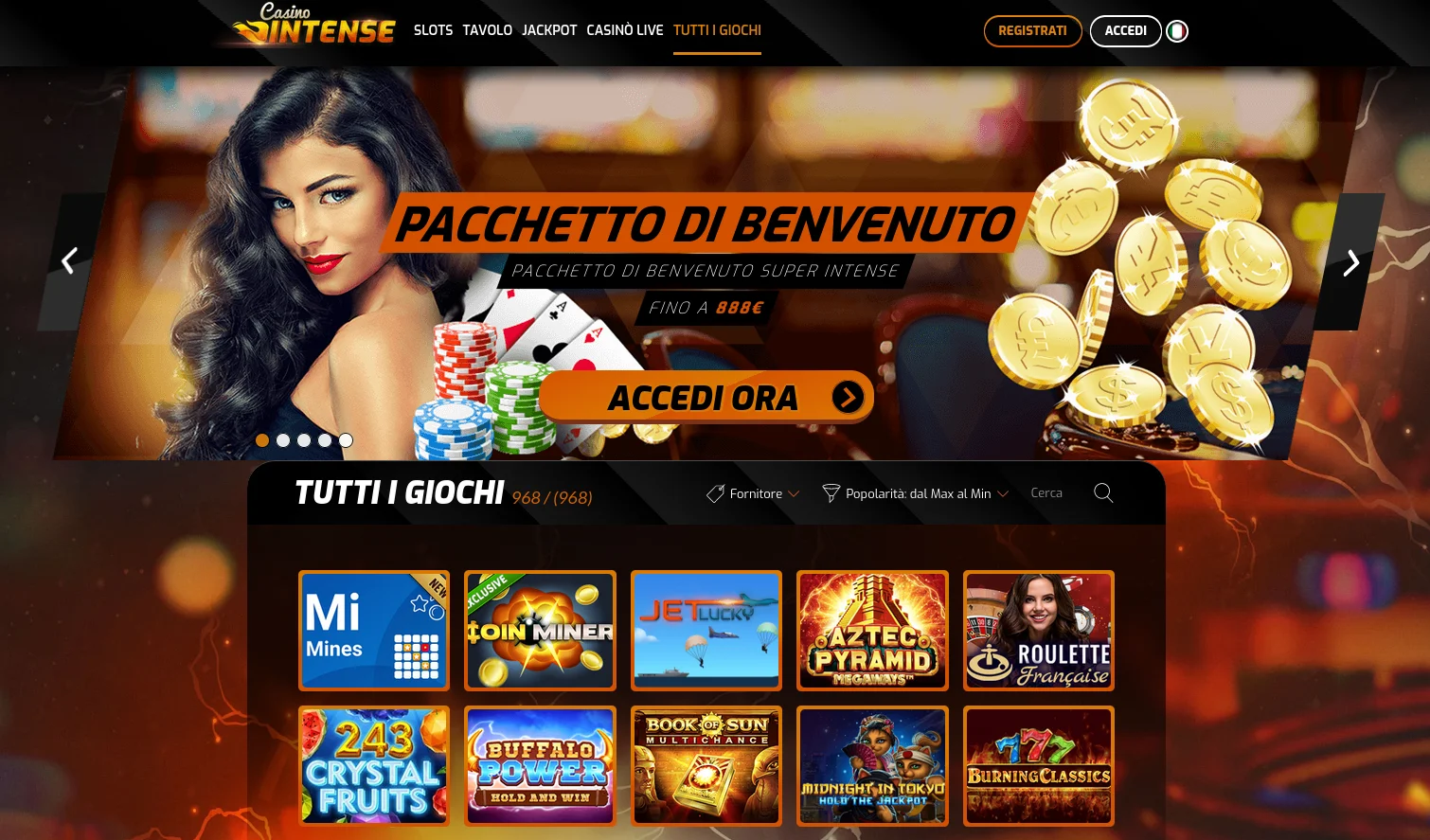 Casino intense Italia